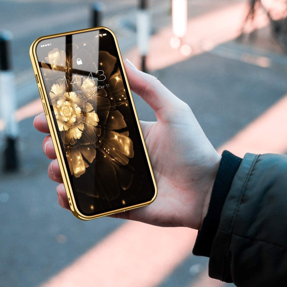 Shop iPhone 13 Mini Transparent Silicone Gold Case