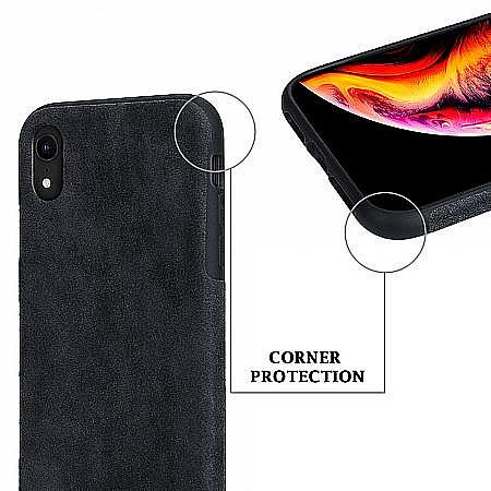 luxury quality hybrid alcantara iPhone X protective case uk tpu shock absorbing cover