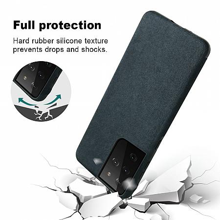 Galaxy S21 Ultra shockproof flexible black silicone bumper case impact resistant dropproof hard